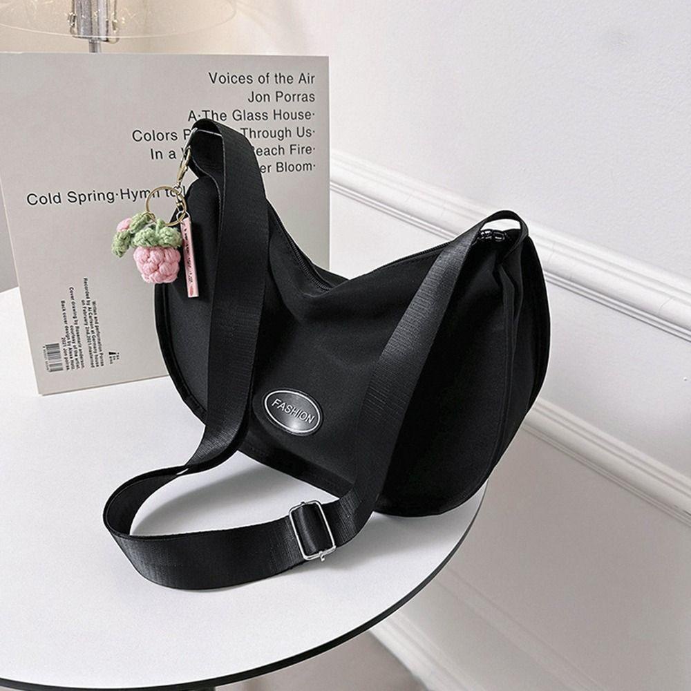 EBINLANDS Túi Đeo Chéo Vải Canvas Màu Sắc Đơn Giản Sức Chứa Lớn Thời Trang Cho Nữ