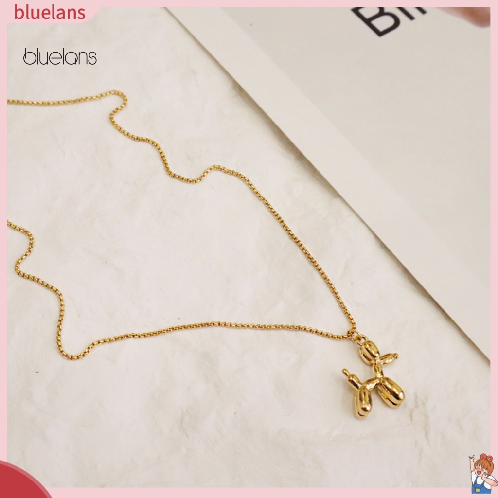 Vòng Cổ Bằng Hợp Kim Bắt Sáng Chống Mòn Mặt Hình Cún Lấp Lánh Sang Trọng