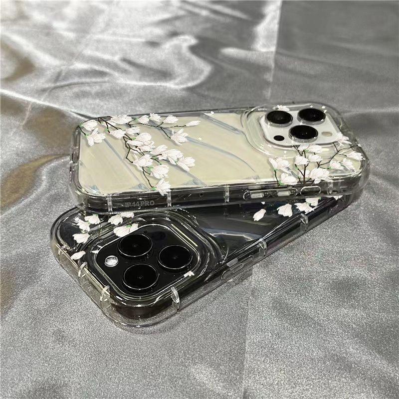 Ốp Điện Thoại Mềm Trong Suốt Họa Tiết Hoa Anh Đào Dễ Thương Cho iPhone14promax 1312 / 11 7 / 8plus xr