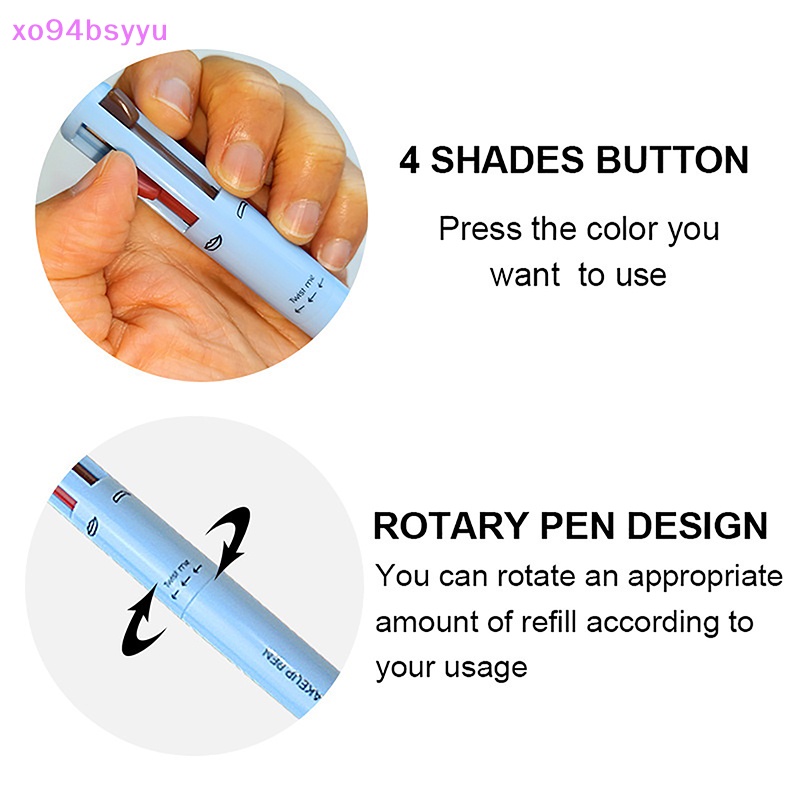 Bút Kẻ Lông Mày Xo94Bsyu 4 Trong 1 Chống Thấm Nước Lâu Trôi Dễ Sử Dụng