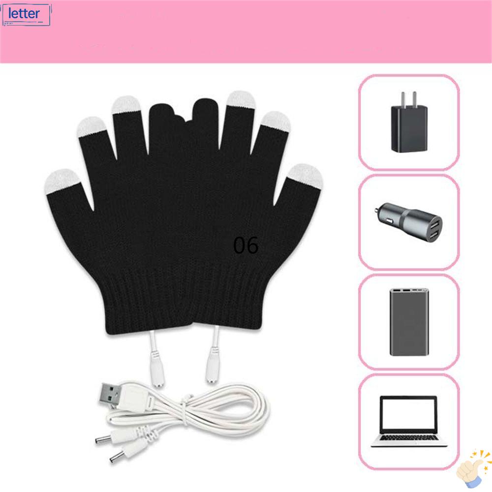 LET Găng Tay Dệt Kim Toàn Ngón Giữ Nhiệt Màu Sắc Tinh Khiết