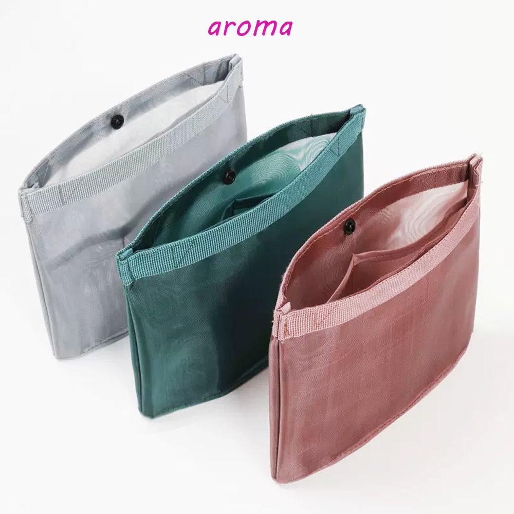 AROMA Túi Đựng Mỹ Phẩm Trong Suốt Thiết Kế Đơn Giản Tiện Lợi Khi Đi Du Lịch Ốp
