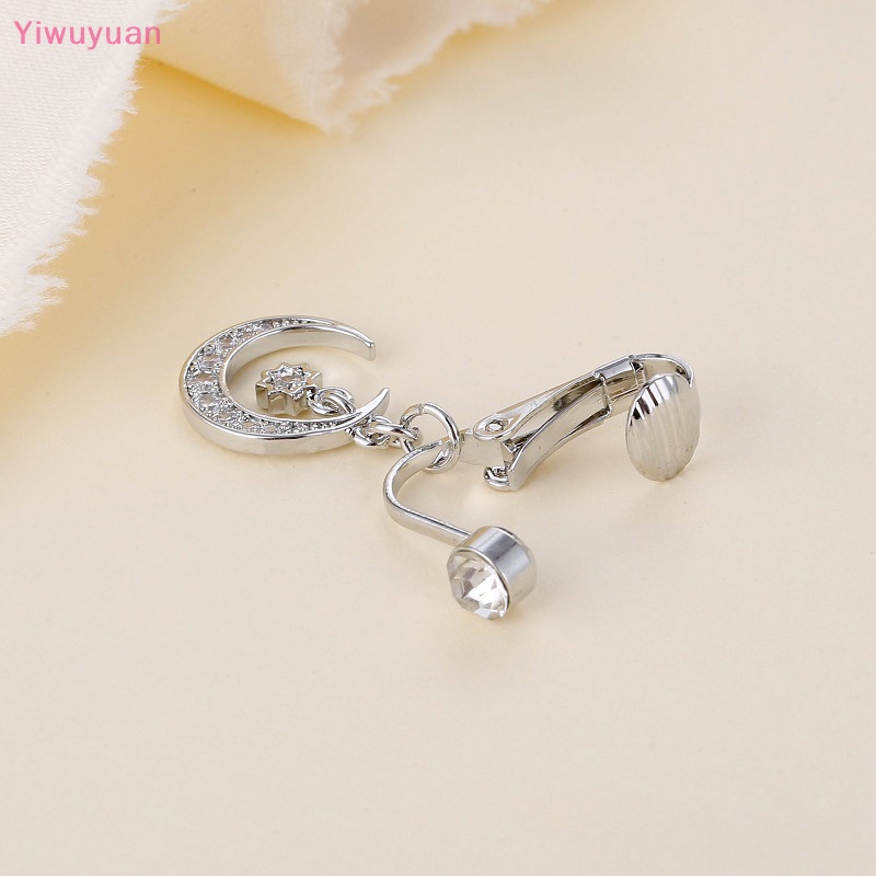 < Yiwuyuan > Khuyên Rốn Đính Pha Lê Giả Hình Bướm Mặt Trăng Mới