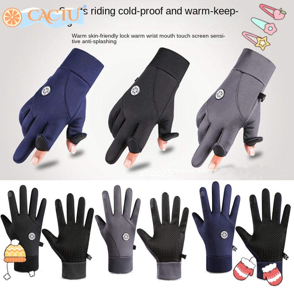 CACTU Găng Tay Thể Thao Lông Cừu Ấm Áp Hợp Thời Trang Cho Nam