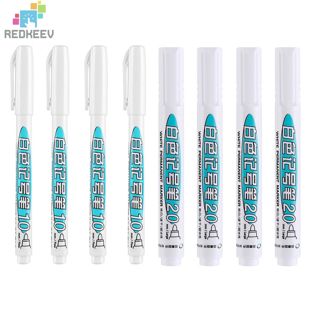 Set 4 Bút Lông Màu Trắng Ngòi 1 / 2mm