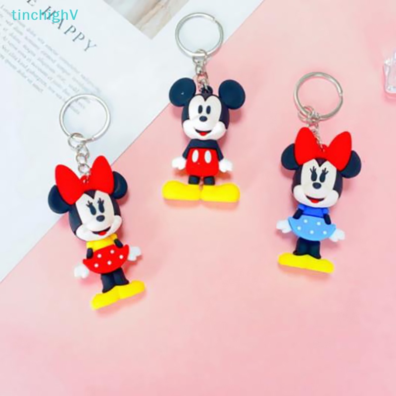[TinchighV] 1 Móc Khóa Cặp Đôi Bằng Silicon Hình Mickey Minnie Daisy Gấu Pooh Chuột Mickey Dễ Thương Làm Quà Tặng Nhỏ [Mới]