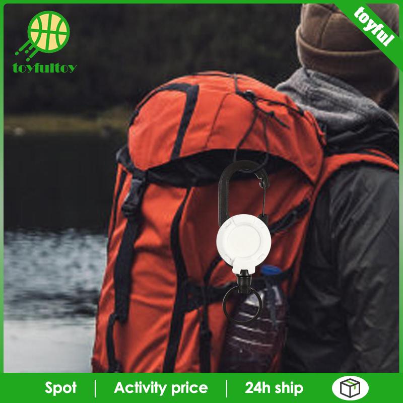 Dây Móc Khóa Bằng Thép Màu Đen Có Thể Thu Gọn