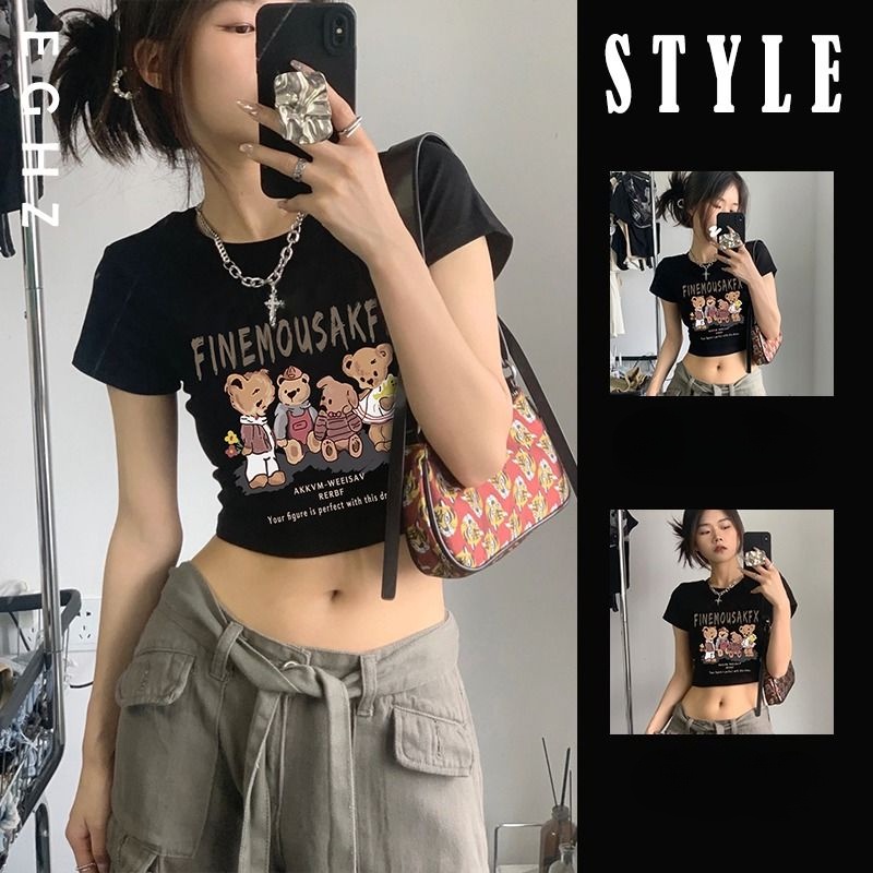 Áo Thun Ngắn Tay Trễ Vai Phong Cách Mới Cho Nữ