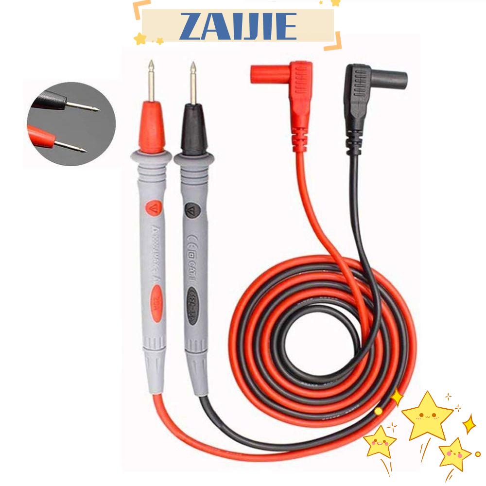 ZAIJIE24 Bộ 2 Bút Thử Điện Vạn Năng Phích Cắm Chuối Màu Đỏ Đen Bằng PVC 90cm 1000V 10A