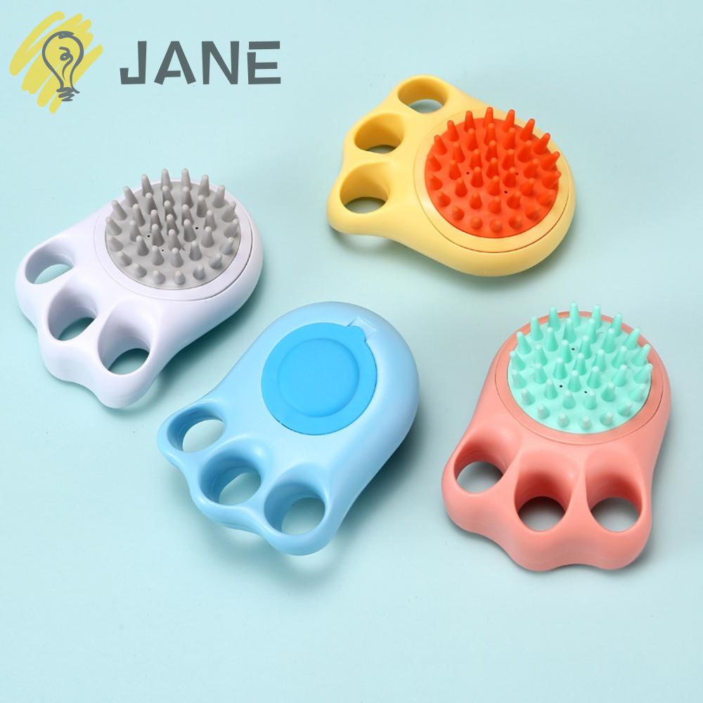 JANE Bàn Chải Tắm Bằng Silicone Mềm Mại Cho Thú Cưng