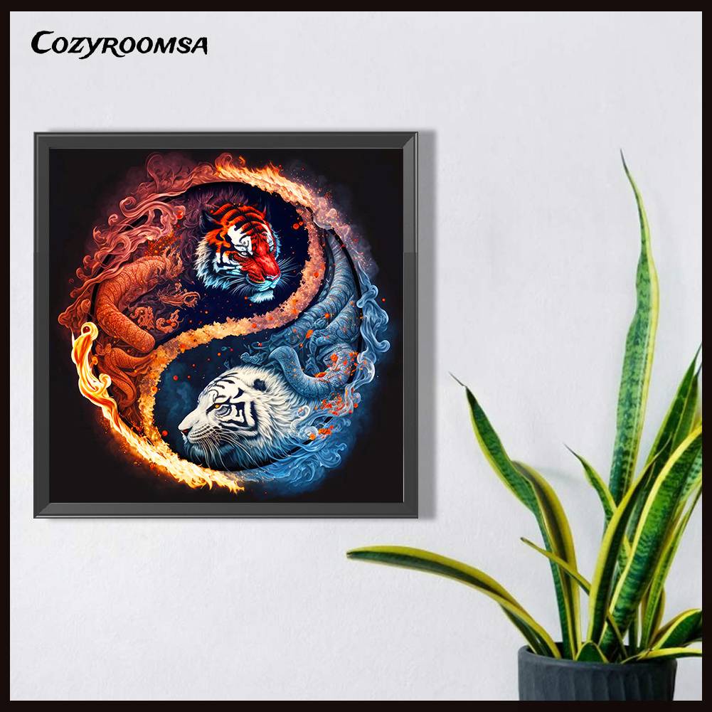 Tranh Đính Đá Kim Cương Toàn Bộ 5D DIY Hình Vẽ Hổ