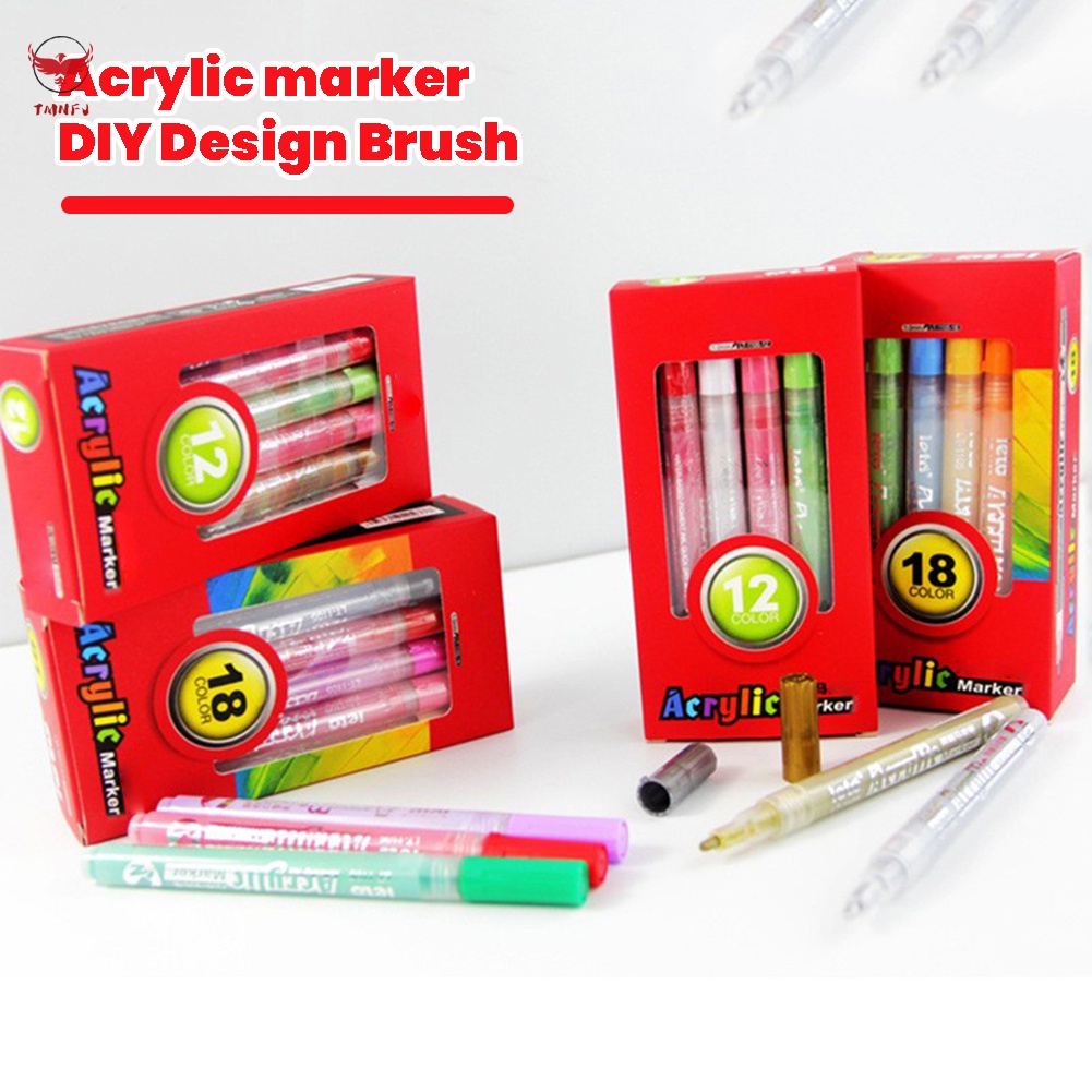 Bút Lông Màu Acrylic Độ Lên Màu Cao Thông Dụng Cho Trường Học / Văn Phòng