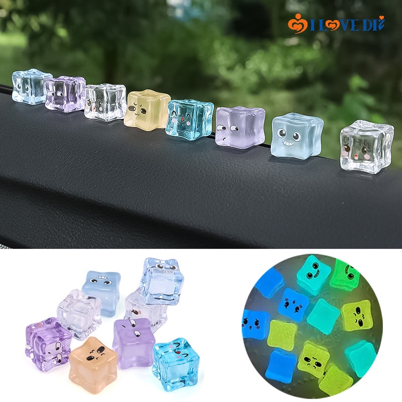 1 Búp Bê Hoạt Hình Mini Bằng Nhựa Resin Phát Sáng Trong Đêm Trang Trí Nội Thất Xe Hơi