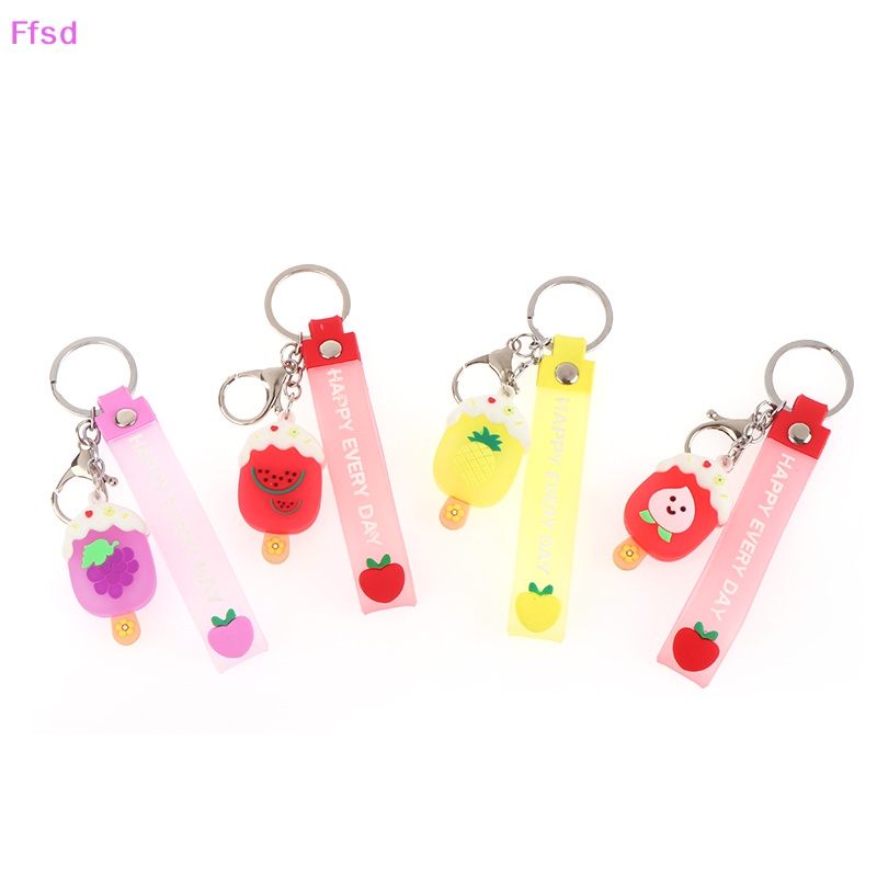 {Ffsd} Móc Chìa Khóa Mặt Búp Bê Hoạt Hình Mắt To Bằng silicon Phụ Kiện Xe Hơi * Bán Chạy