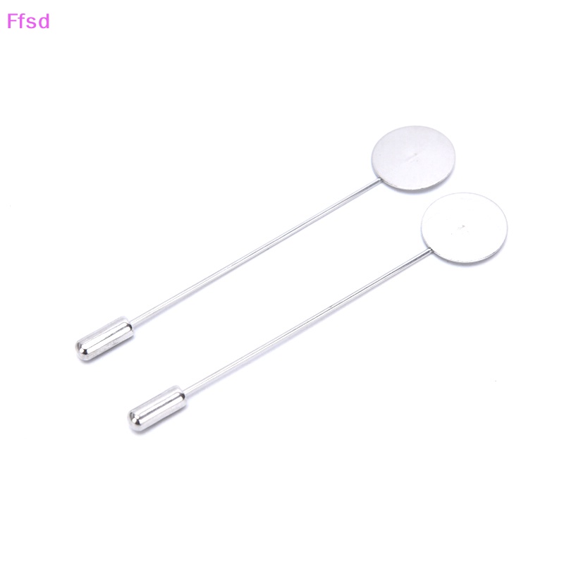 {Ffsd} Set 10 Ghim Cài Áo Nền Trơn Hình Khay Để Trang Sức DIY