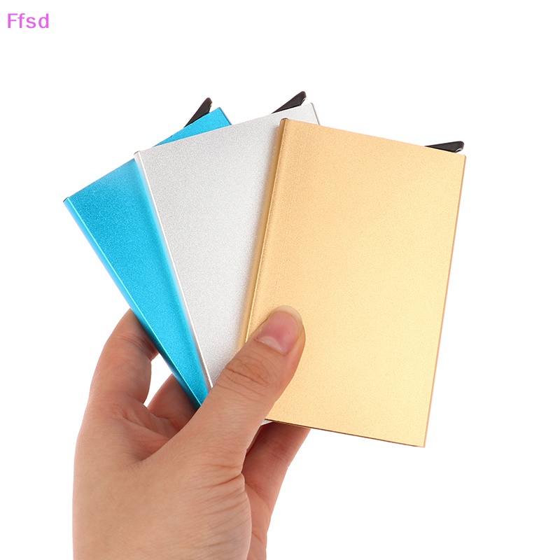 Ví Đựng Thẻ ID / Danh Thiếp Bằng Kim Loại Nhôm Mỏng Chống Trộm