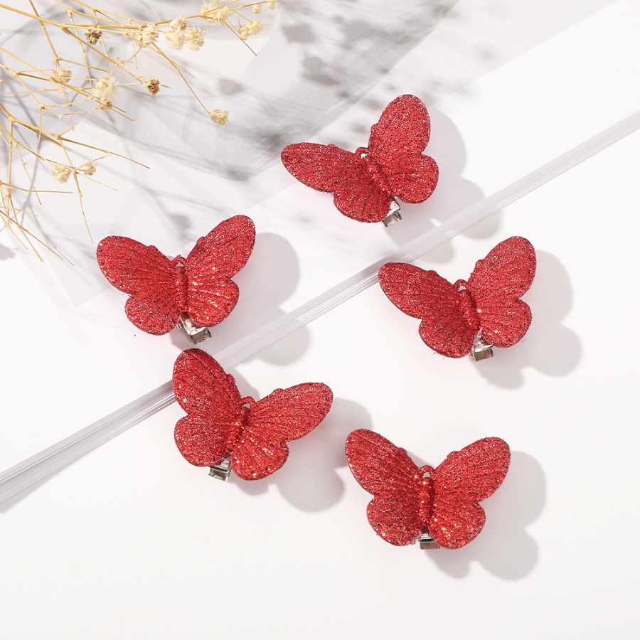 Set 5 Kẹp Tóc Nhựa Hình Bướm Dễ Thương Cho Bé Gái