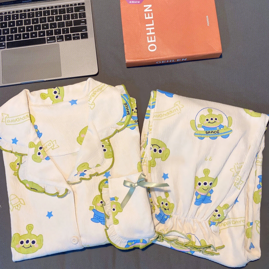 SANRIO Bộ Đồ Ngủ Ngắn Tay Họa Tiết Hoạt Hình My Melody Dễ Thương Dành Cho Nữ