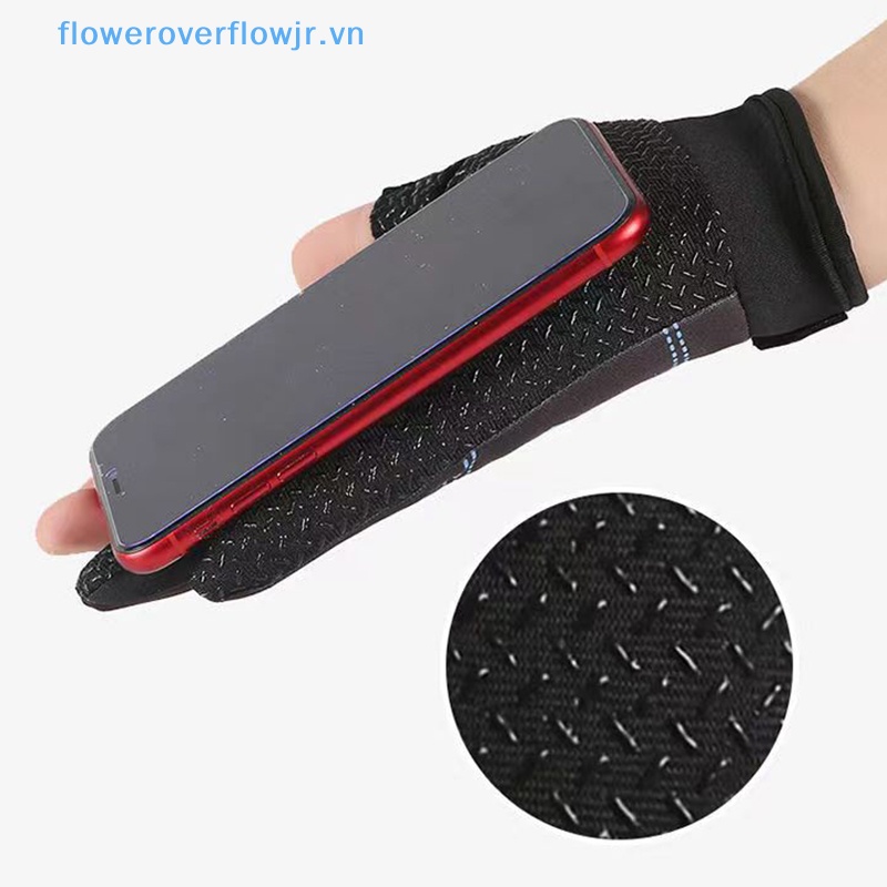 Găng Tay Nửa Ngón Bằng Lụa Lạnh Thoáng Khí Độ Co Giãn Cao Chống Trượt Dùng Khi Câu Cá / Đạp Xe Cho Nam