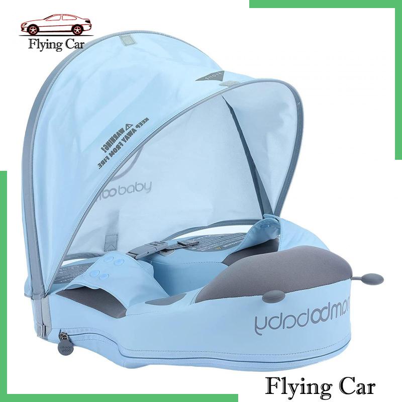 Phao Bơi Màu Trơn Mềm Mại Có Mái Hiên Cho Bé Trai