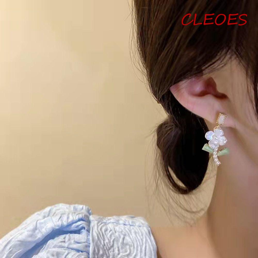 CLEOES Đôi Bông Tai Dáng Dài Phong Cách Hàn Quốc Thời Trang Cho Nữ