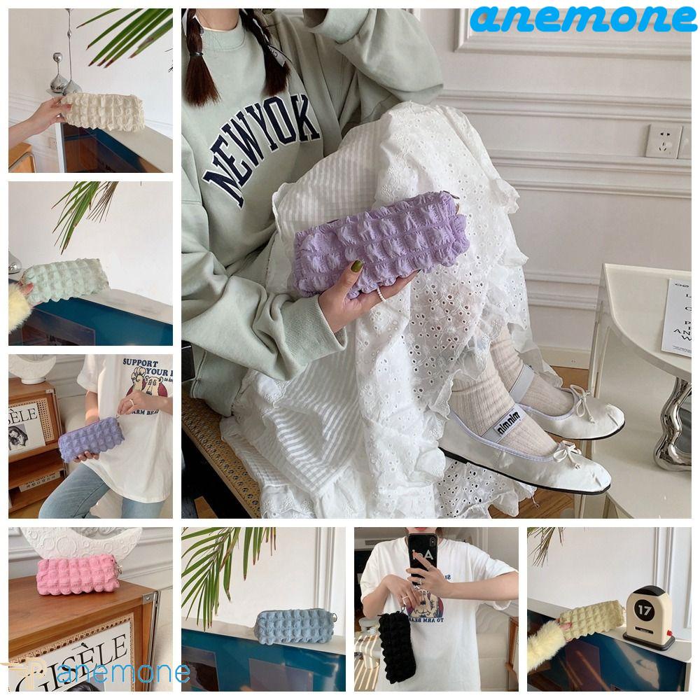 ANEMONE Túi Đựng Bút / Mỹ Phẩm Sức Chứa Lớn Bằng Vải Hình Đám Mây Cho Nữ