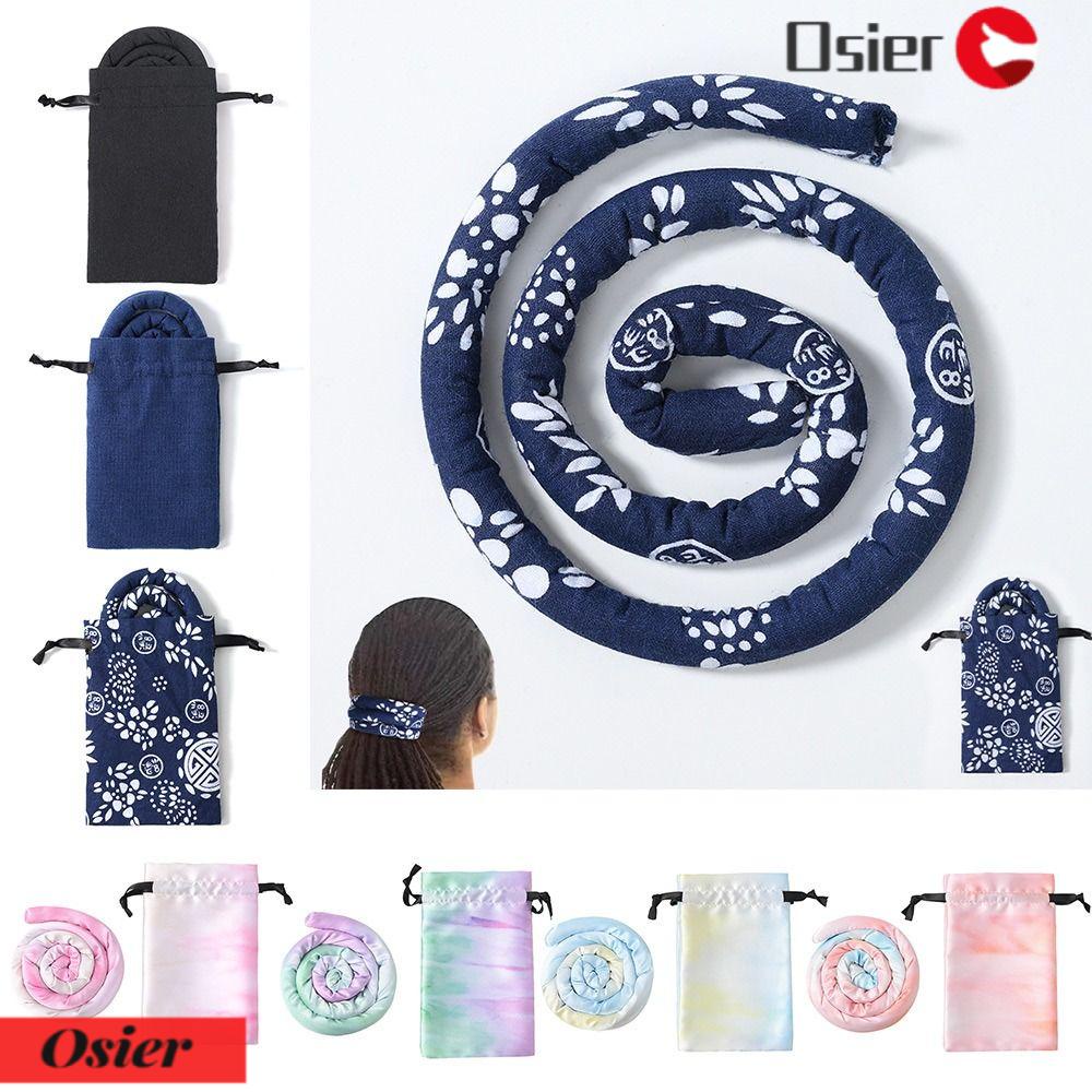 OSIER1 Dây Buộc Tóc Dạng Xoắn Ốc Có Thể Uốn Cong Kèm Túi Đựng Cho Nữ