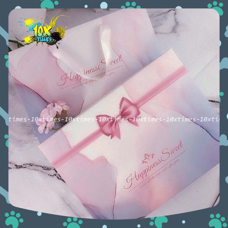 Set hộp túi giấy 30cm đựng quà sang trọng happiness tặng sinh nhật bạn gái bạn trai đối tác, valentine, ngày lễ có quai