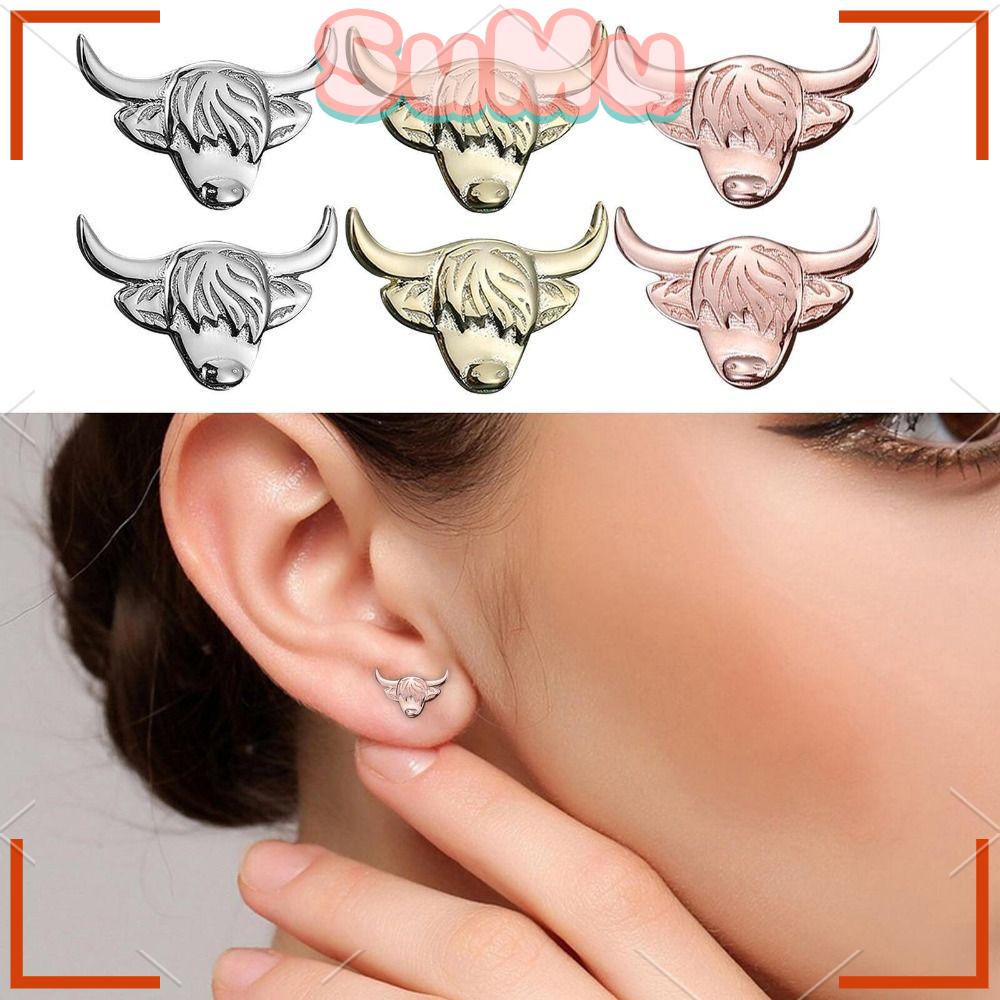 SUMU Bông Tai Hình Bò Biển Bằng Hợp Kim Handmade Phong Cách Retro Dành Cho Nữ