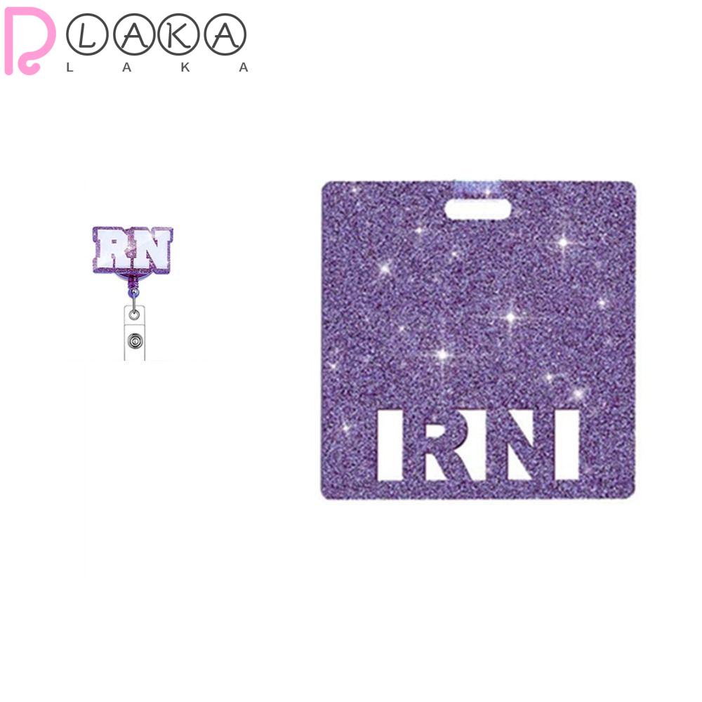 LAKAMIER Móc Khóa Đựng Thẻ Id Bằng Nhựa Bền Có Thể Thu Gọn Cho Văn Phòng