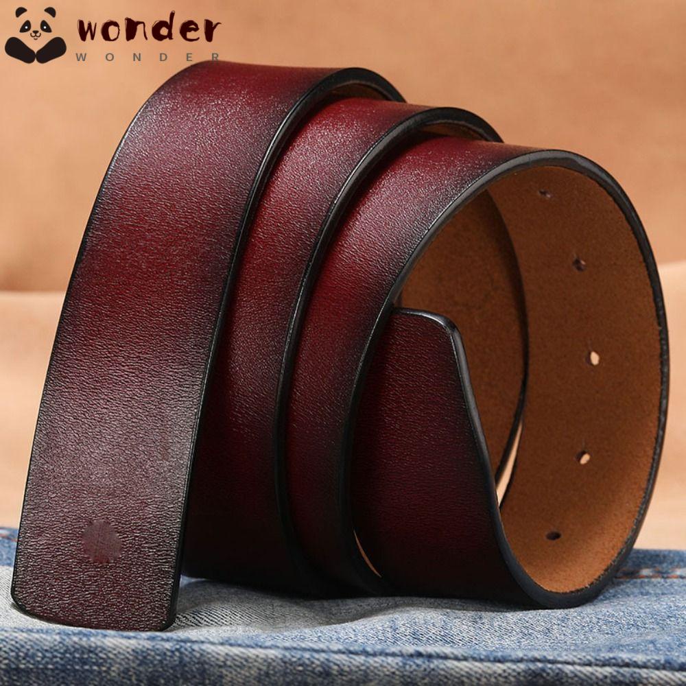 WONDER Thắt Lưng Da Bò Có Lỗ 3.3 / 3.8cm