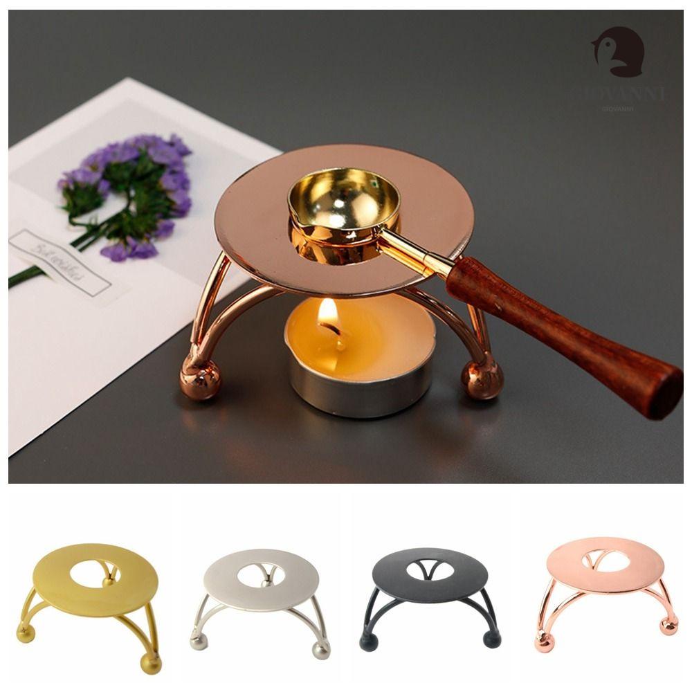 GIOVANNI Lò Nung Chảy Sáp Khung Sắt Hình Tròn / Tam Giác Chống Nóng Dùng Làm Tem Thủ Công DIY