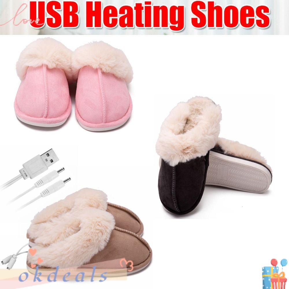OKDEALS Giày Làm Ấm Chân Sạc USB Chất Lượng Cao