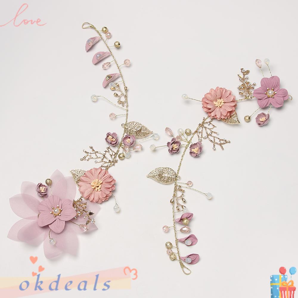 OKDEALS Vương Miện Cài Tóc Đính Đá Xinh Xắn Cho Cô Dâu