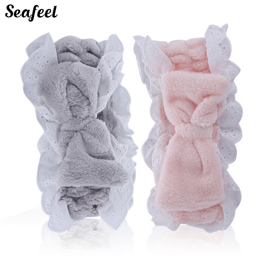 Băng Đô Cài Tóc Mềm Mại Co Giãn Chống Dầu Thắt Nơ Dành Cho Nữ