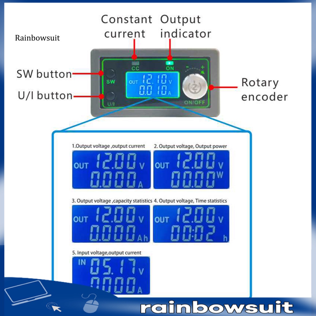 Mô Đun Cung Cấp Nguồn Điện Màn Hình LCD 50V 20A Có Thể Điều Chỉnh Nhiều Hệ Thống Bảo Vệ