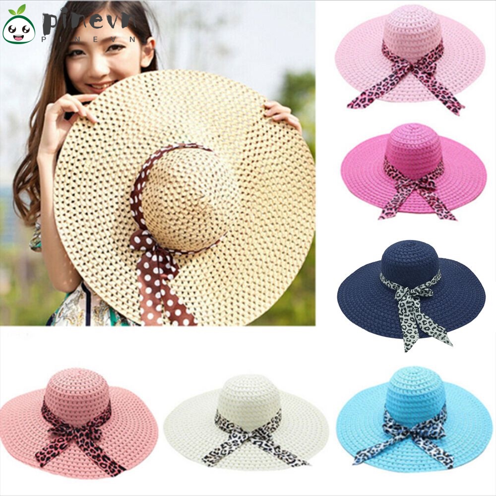PINEVN Mũ Rộng Vành Che Nắng Thời Trang Đi Biển Mùa Hè Cho Nữ