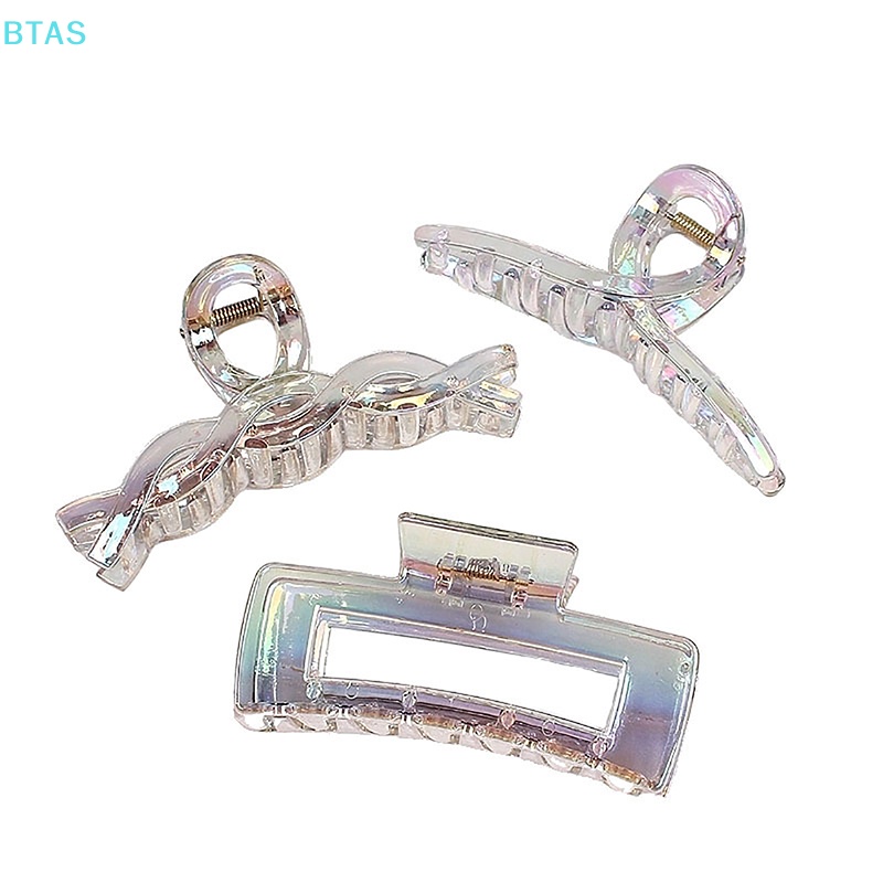 Kẹp Tóc Càng Cua Bằng Nhựa Trong Suốt Nhiều Màu Thanh Lịch Thời Trang