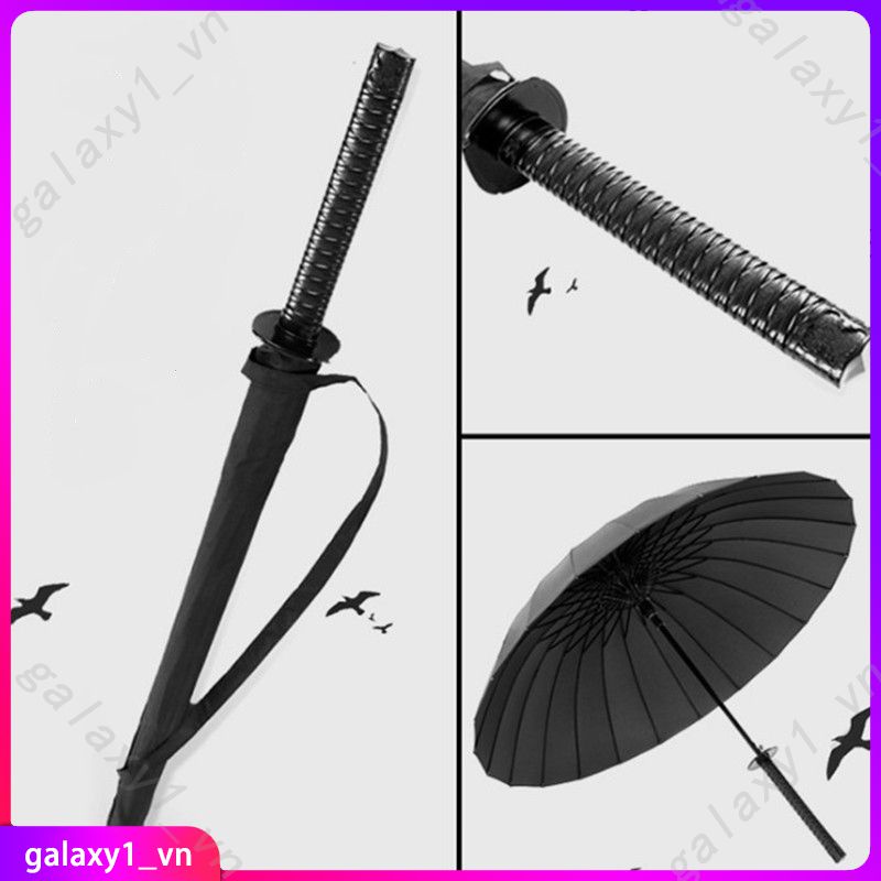 Ô kiếm Samurai chống gió tay cầm dài Ô dù đi mưa nắng giống Ninja Nhật Bản (galaxy1) (galaxy1)