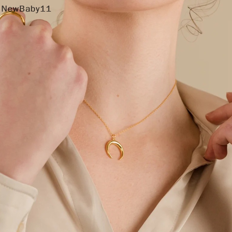 Vòng cổ Mặt Hình Mặt Trăng Màu Vàng Phong Cách Boho Thời Trang Cho Nữ