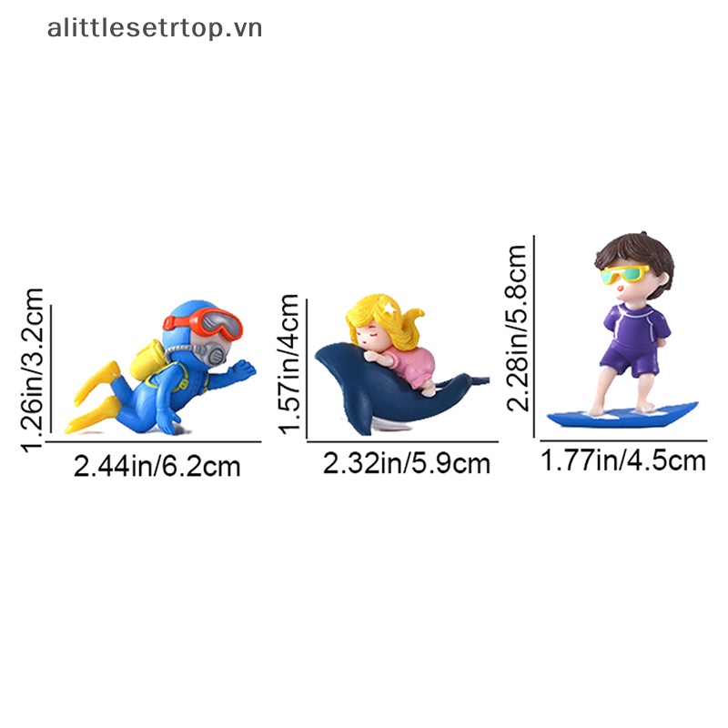 Alittlesetrtop 1pc floag fish s trang trí bể cá dễ thương trang trí cảnh quan.