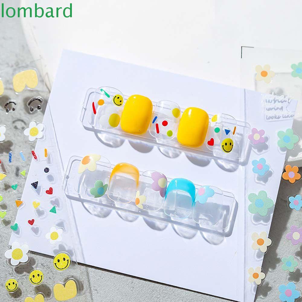 LOMBARD Miếng Dán Trang Trí Móng Tay Tự Dính Hình Thiên Thần Hoạt Hình
