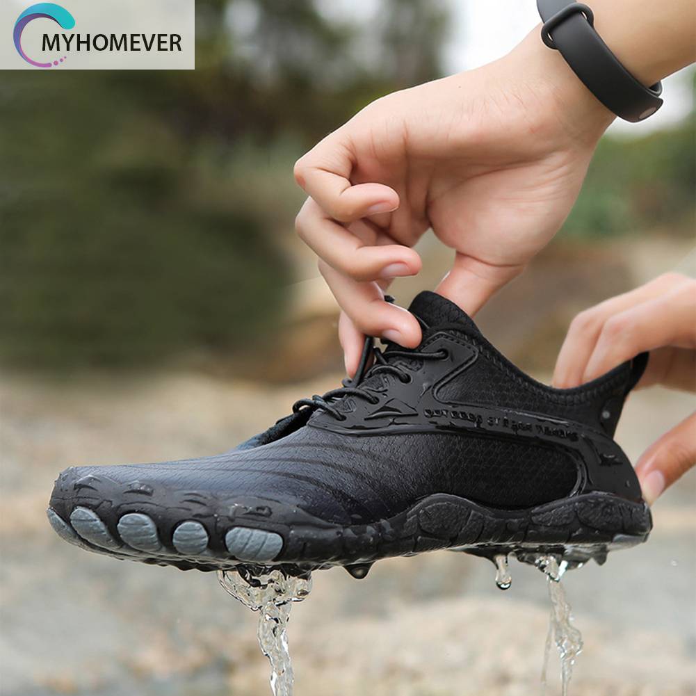 1 Đôi Giày Đi Biển Buộc Dây Thiết Kế Thoát Nước Unisex