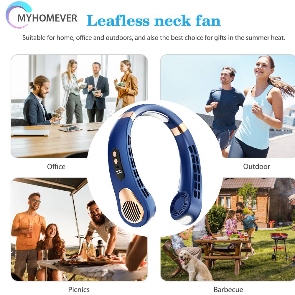 Quạt Làm Mát Mini 2000Mah Hiển Thị Kỹ Thuật Số Dùng Trong Nhà / Ngoài