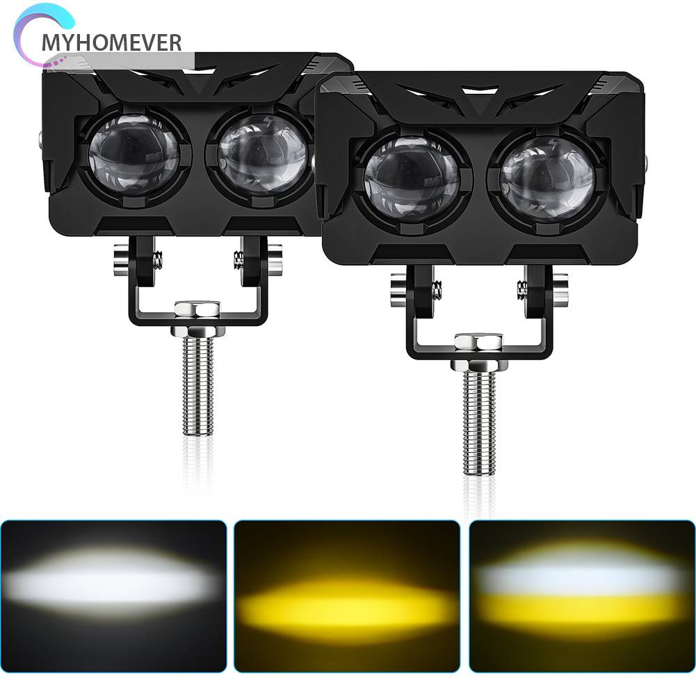 Set 2 Đèn LED Sương Mù Siêu Sáng Dành Cho Xe Mô Tô Jeep 4x4