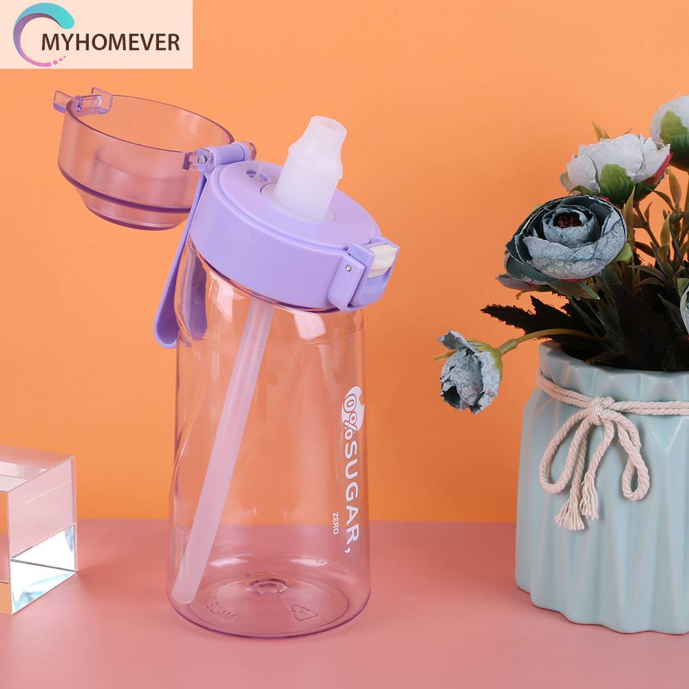 Bình Nước 500ML Kèm Ống Hút Có Thể Tái Sử Dụng