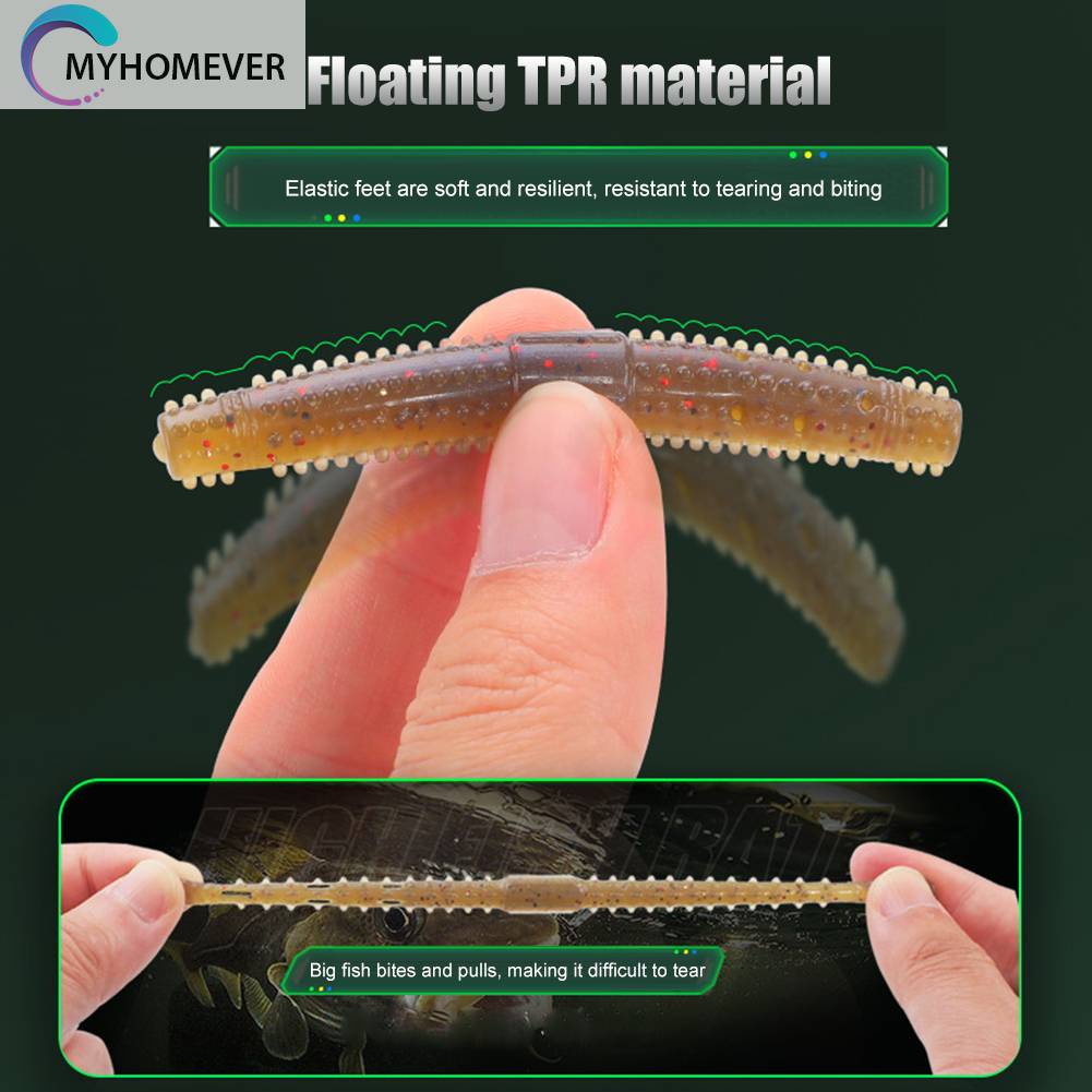 8 Mồi Giun Giả Câu Cá 7cm Trọng Lượng Nhẹ