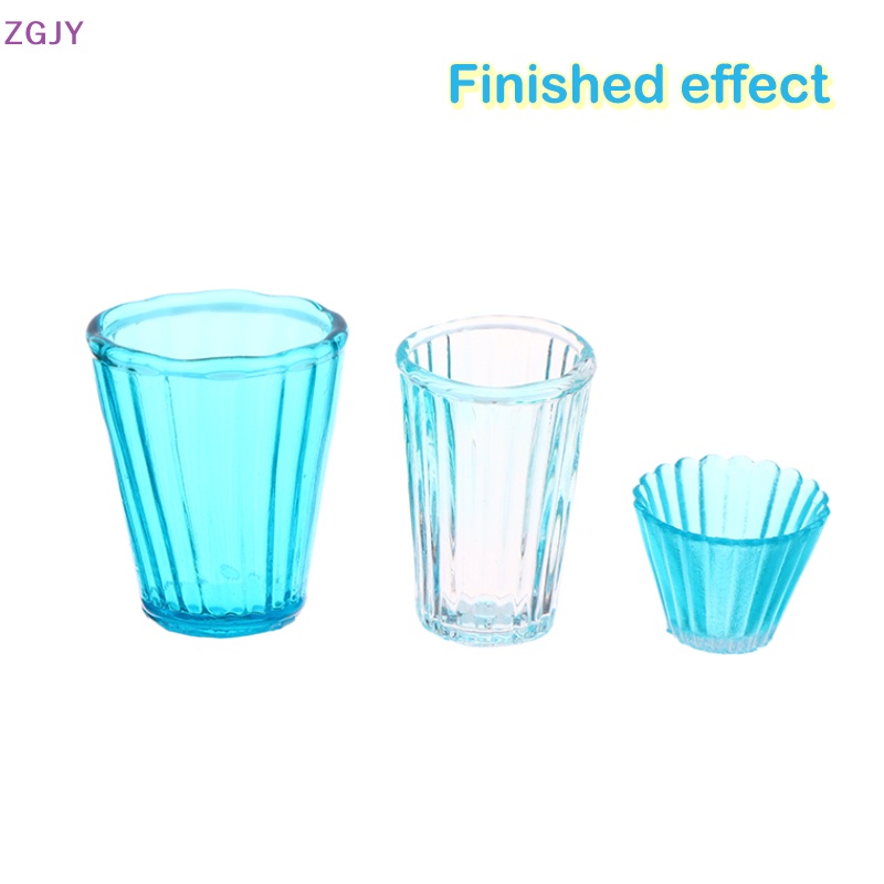 Khuôn Silicon Làm Ly Trà Sữa / Món Tráng Miệng Mini 1: 12 Độc Đáo Trang Trí Nhà Búp Bê Mới