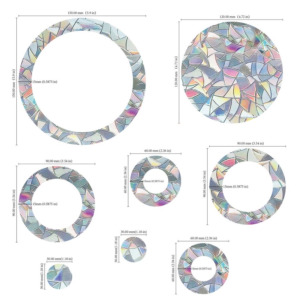 Bộ 2 Tấm Đề Can Dán Cửa Kính Hình Lông Vũ / Chim Ruồi / Lá / Lông Vũ Độc Đáo Trang Trí Phòng Khách