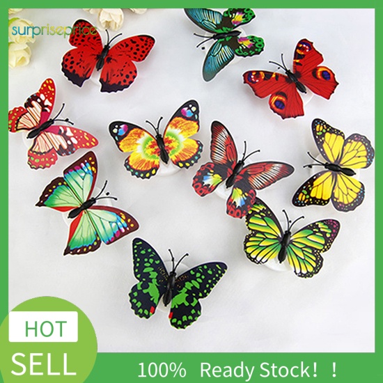 Đèn Ngủ Hình Bướm Bằng Nhựa Nhiều Màu Sắc Dễ Thương Cho Bé